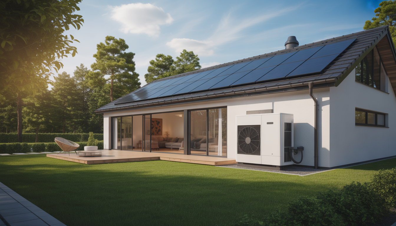 Pompe à chaleur et panneaux solaires
