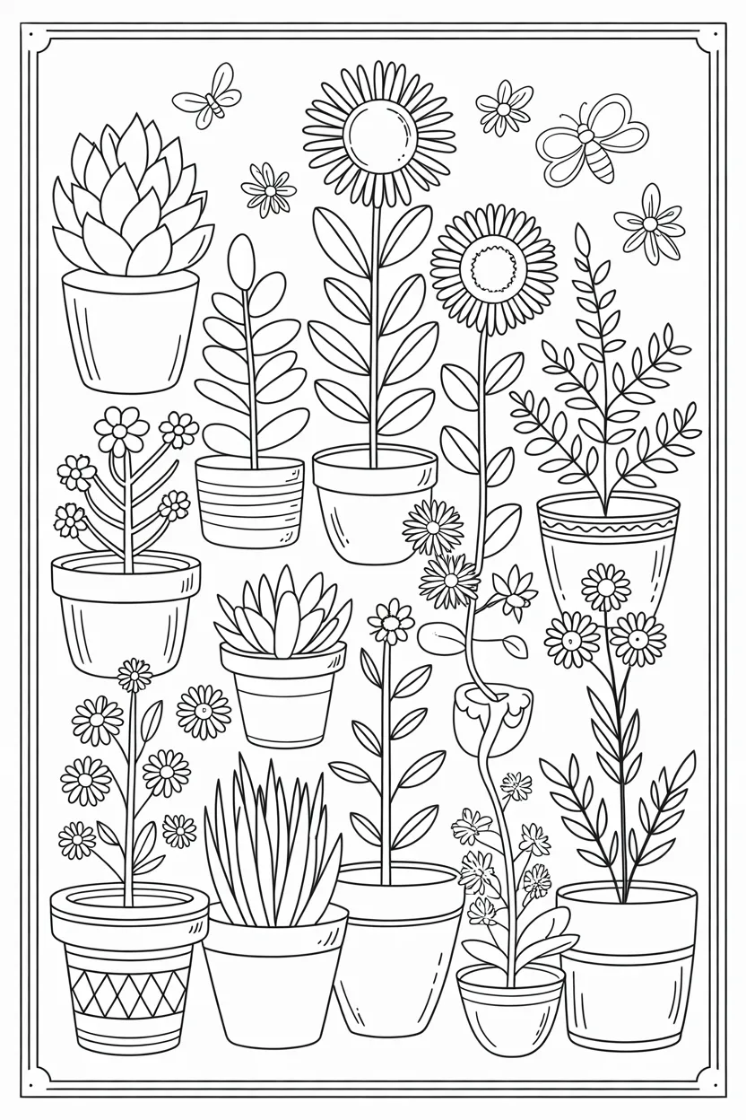 Plants coloring pages
