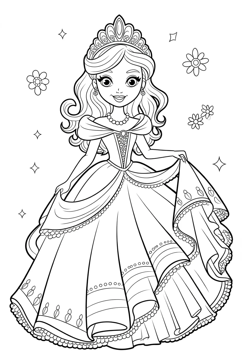princess coloring pages free printable