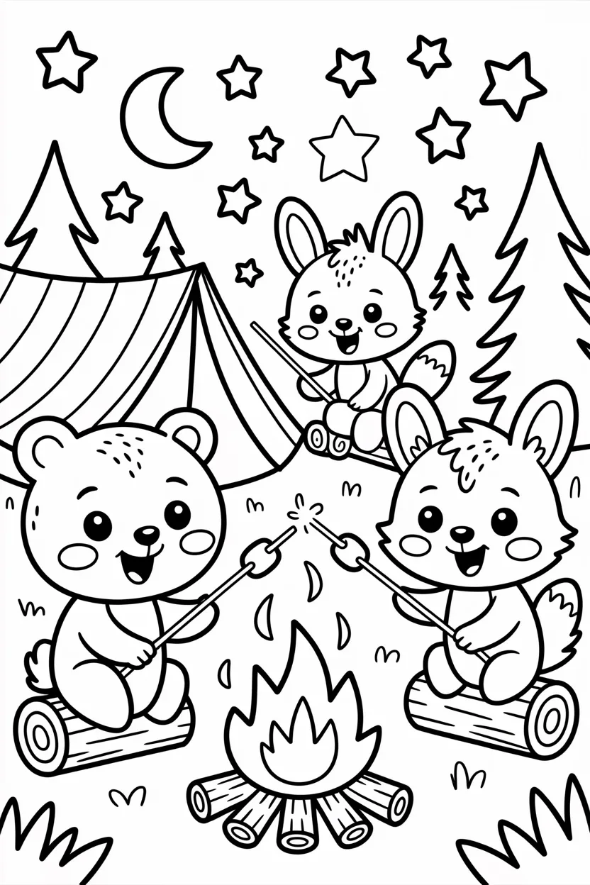 cute animals coloring pages free printable