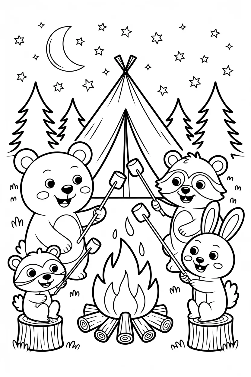 cute animals coloring pages free printable