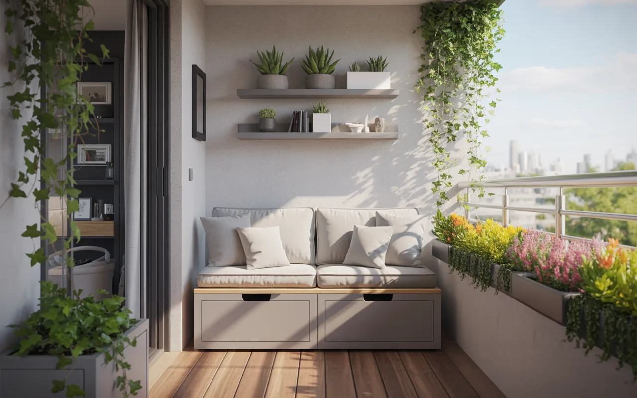 How Can You Add Hidden Storage to Your Balcony Setup?