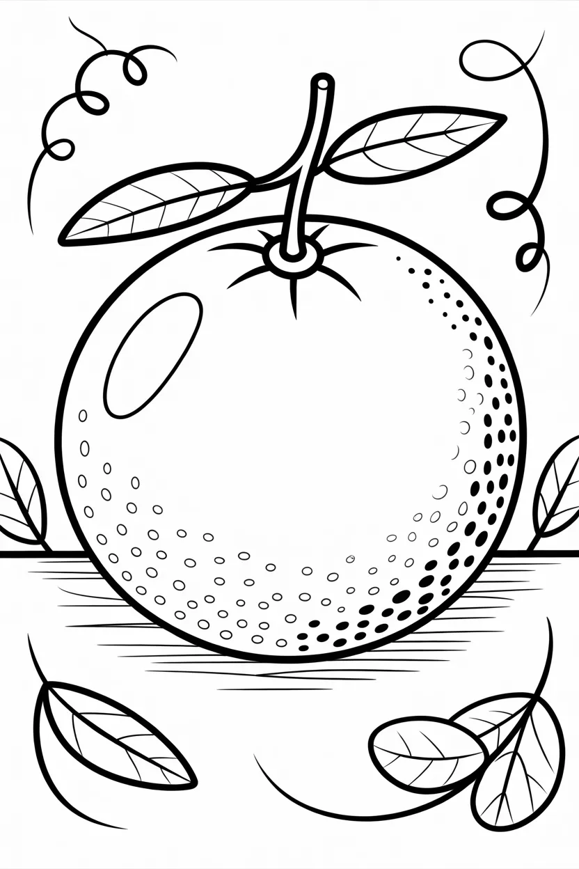 5 Tangerine coloring pages free printable
