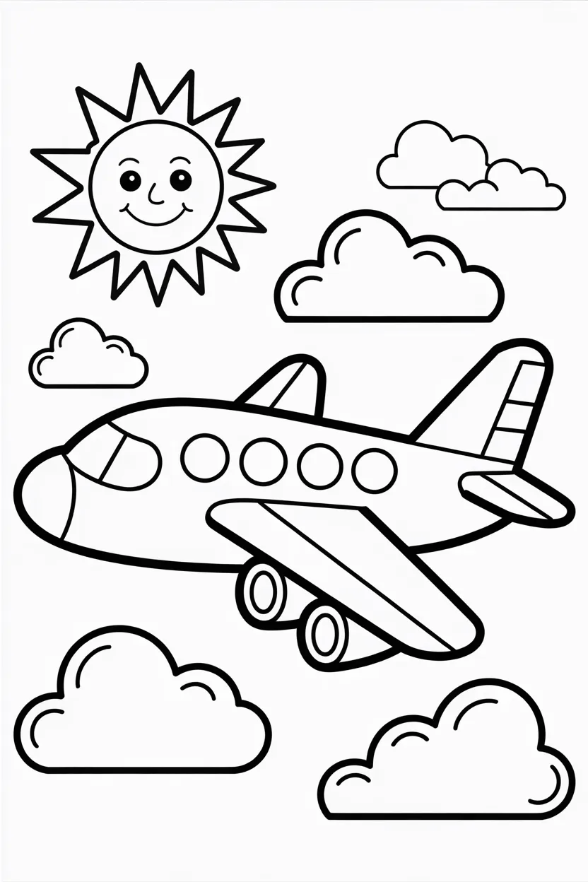 Airplane coloring pages free printable
