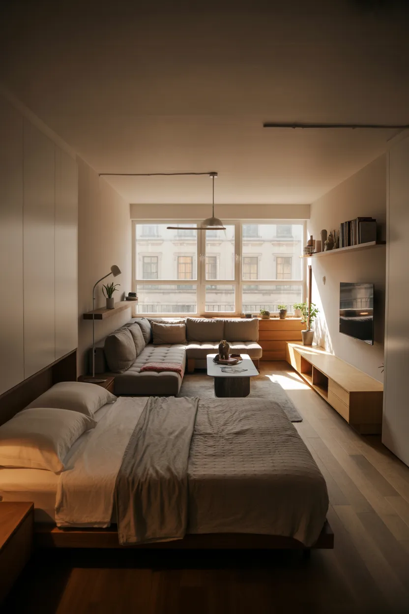 Living Room and Bedroom Combo Ideas