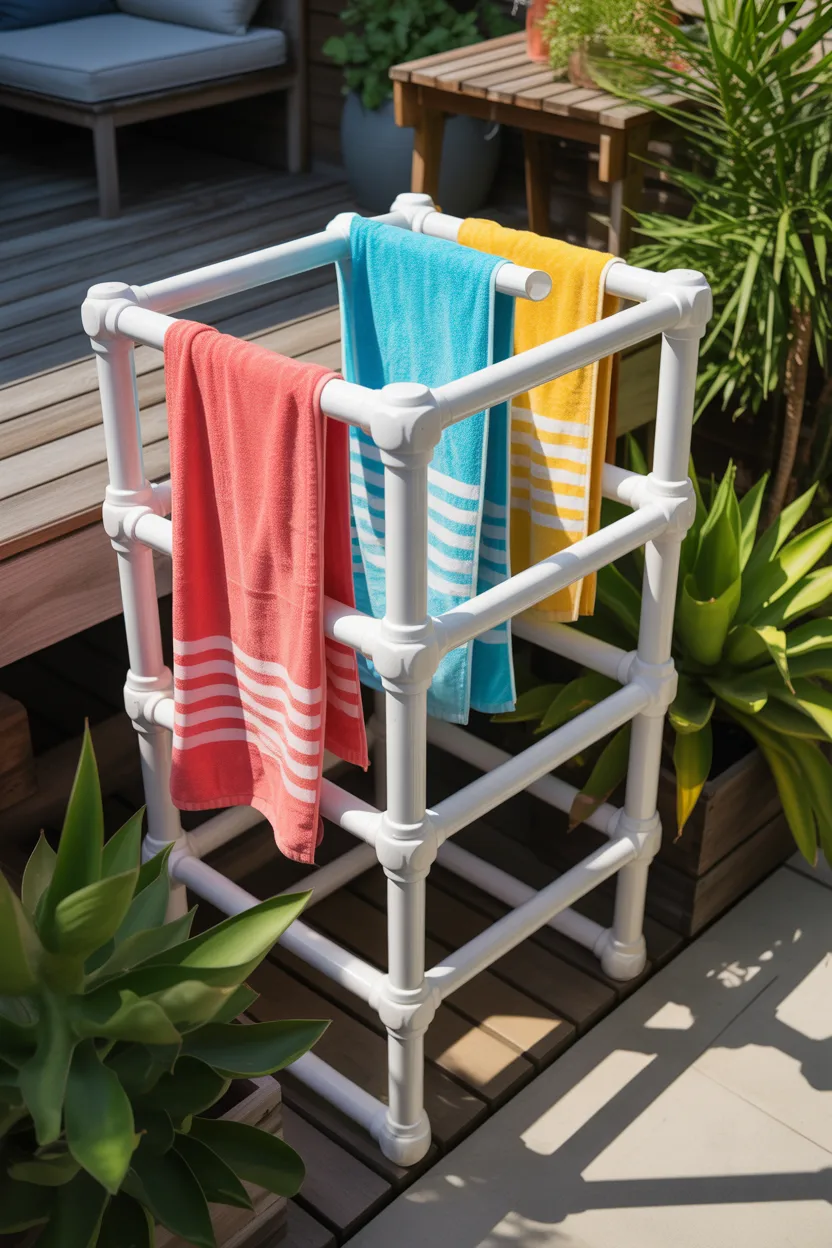 Pool Towel Rack Ideas