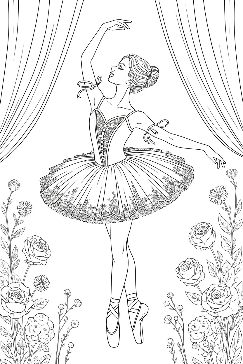 ballerina coloring pages free printable
