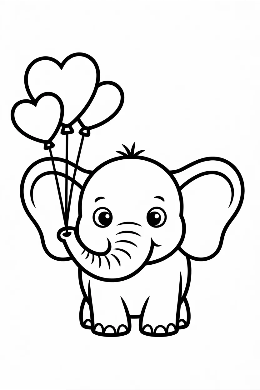 cute elephant coloring pages free printable