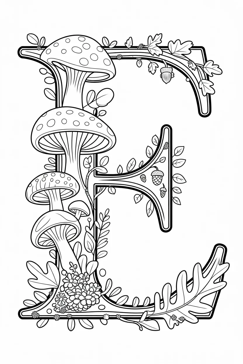 Alphabet Letter E Coloring Pages