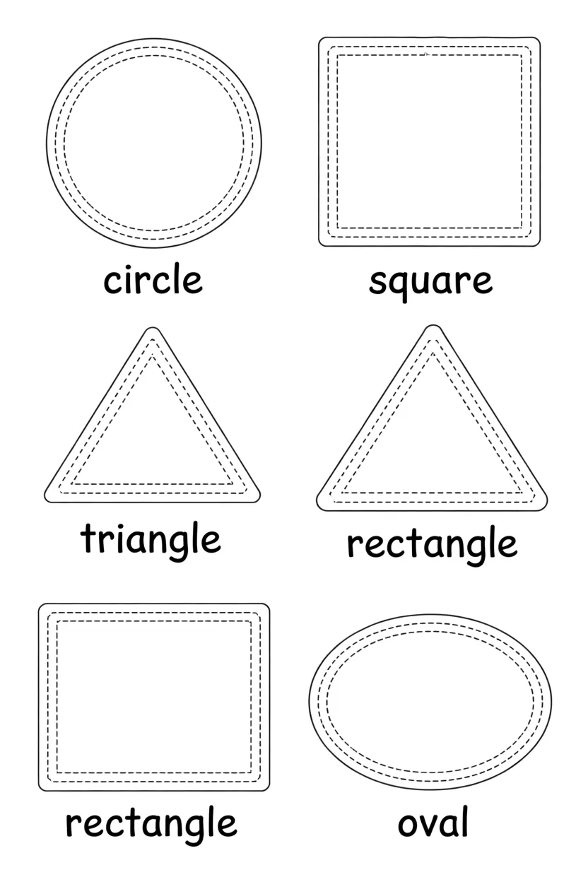 shapes coloring pages free printable