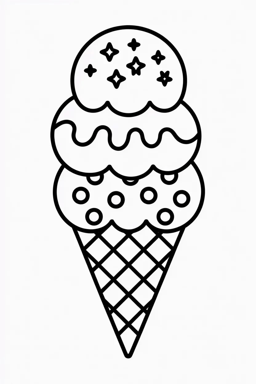 Ice cream coloring pages free printable
