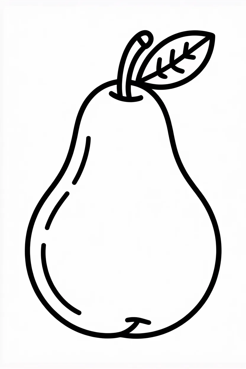 5 Pear coloring pages free printable