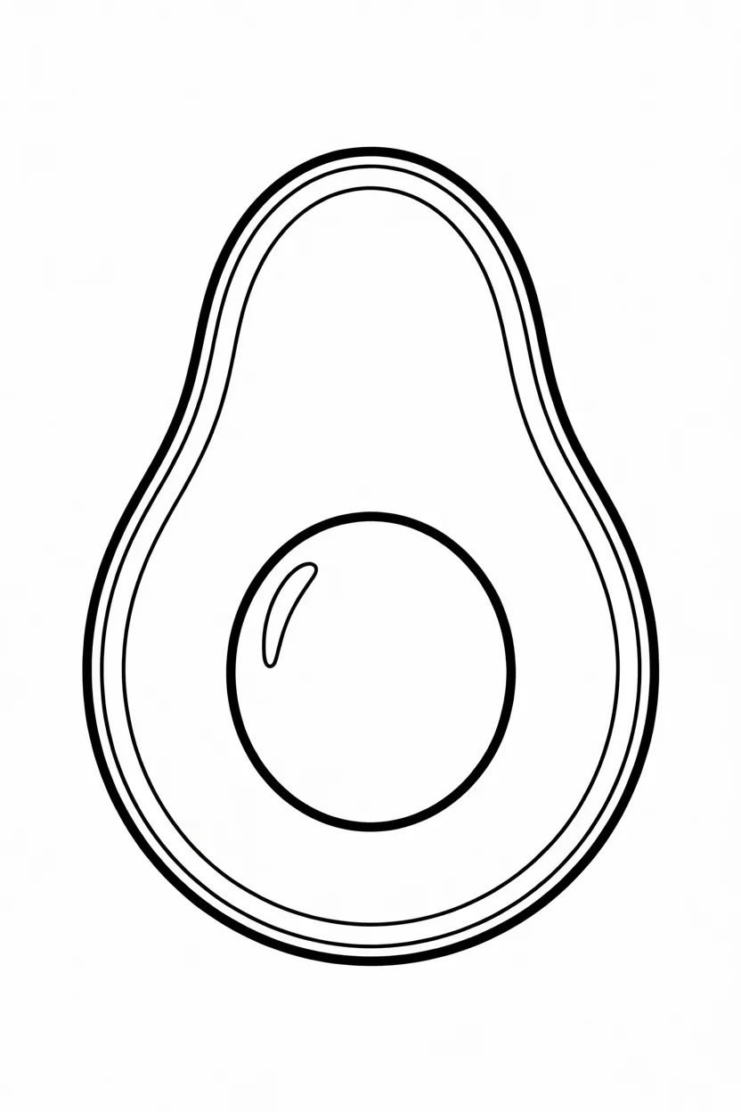 5 Avocado coloring pages free printable