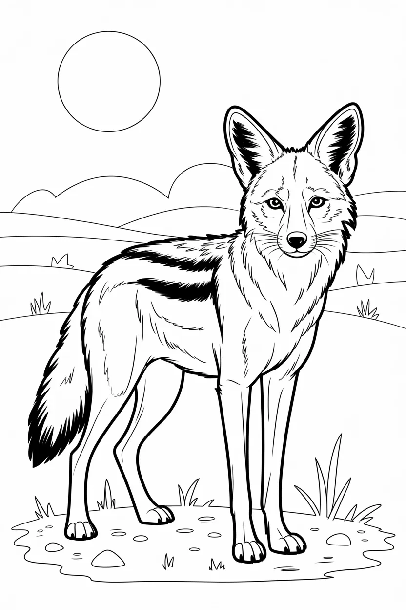 5 Jackal coloring pages free printable