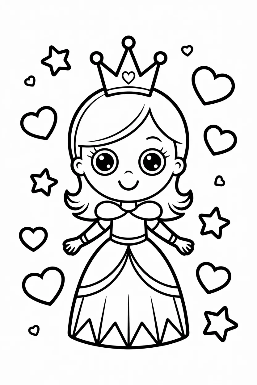 5 cartoon princess coloring pages free printable