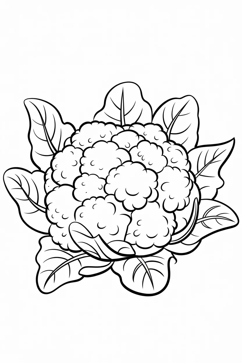 5 Cauliflower coloring pages free printable