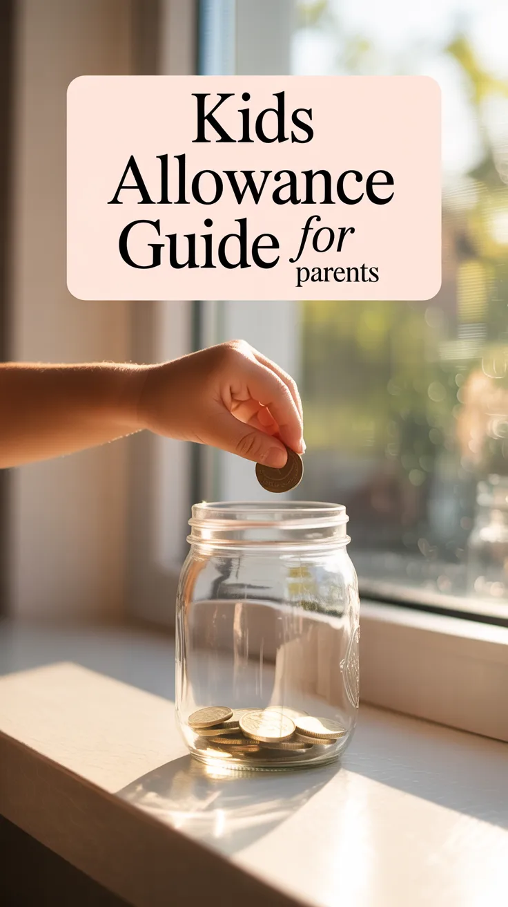 Child placing coin into colorful handmade savings jar