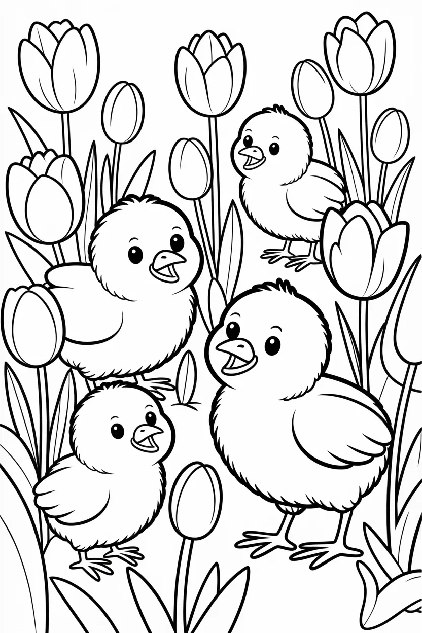 cute chicks coloring pages free printable