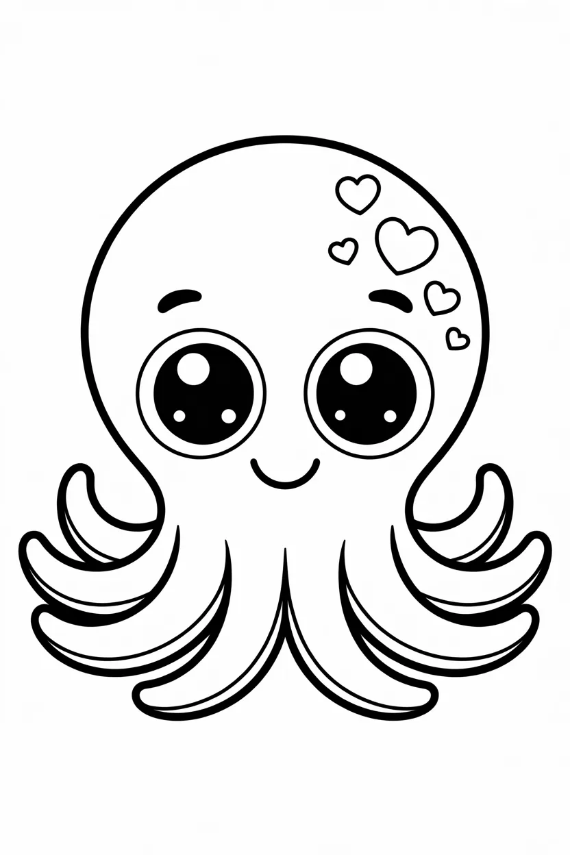 Cute Octopus Coloring Pages Free Printable