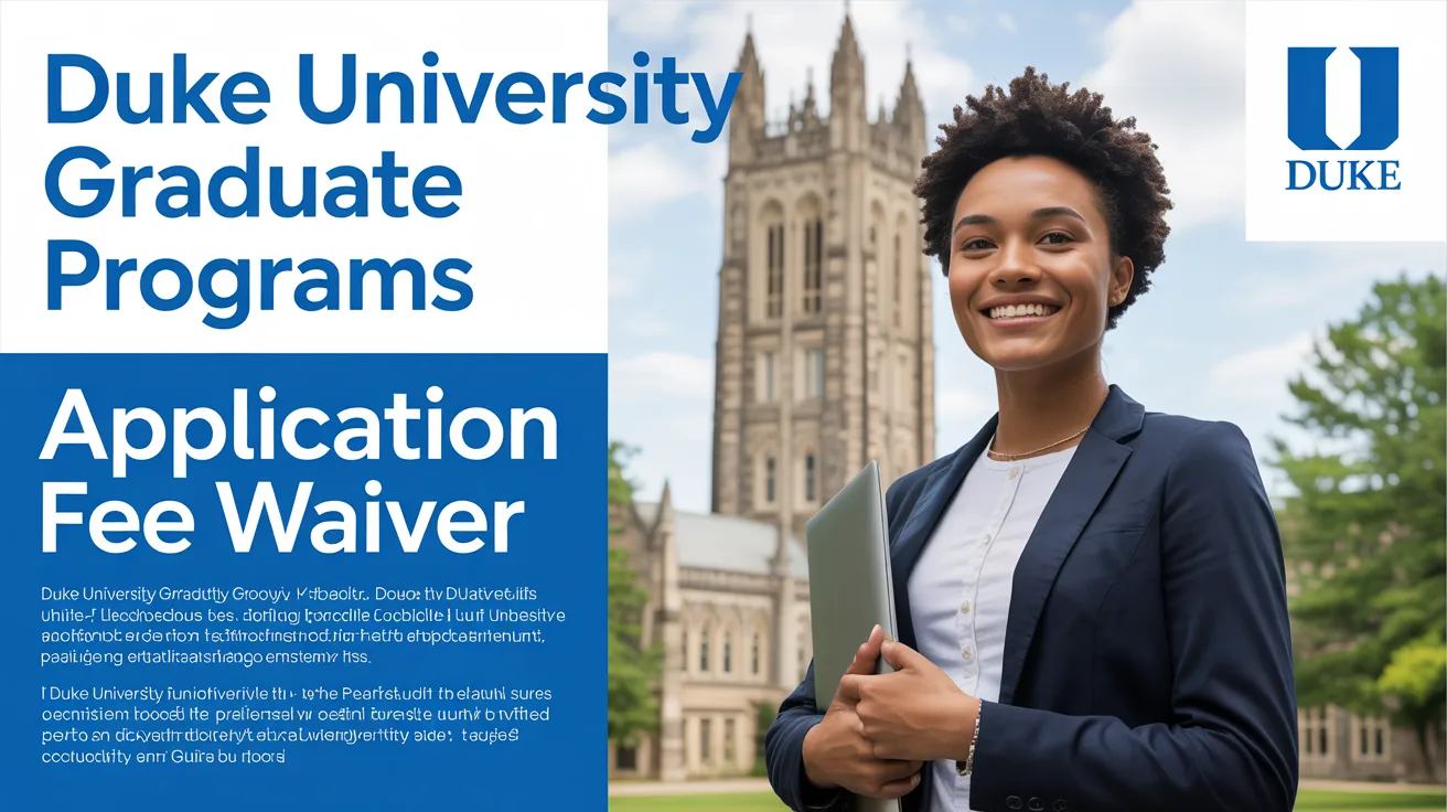 Duke University Graduate Programs: Application Fee Waiver