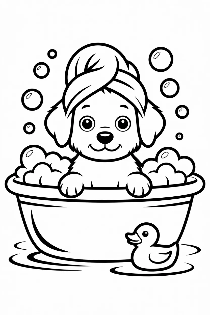 5 cute puppy coloring pages free printable