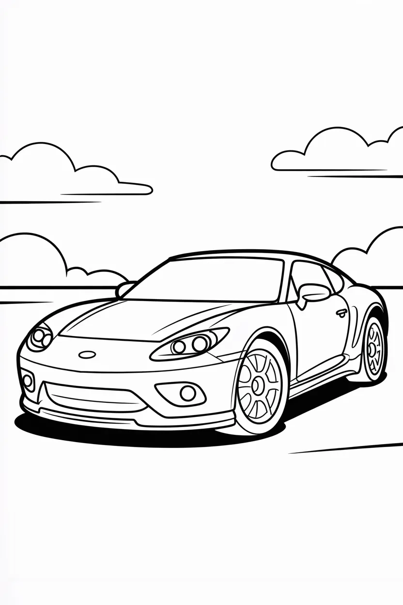 6 Car coloring pages free printable