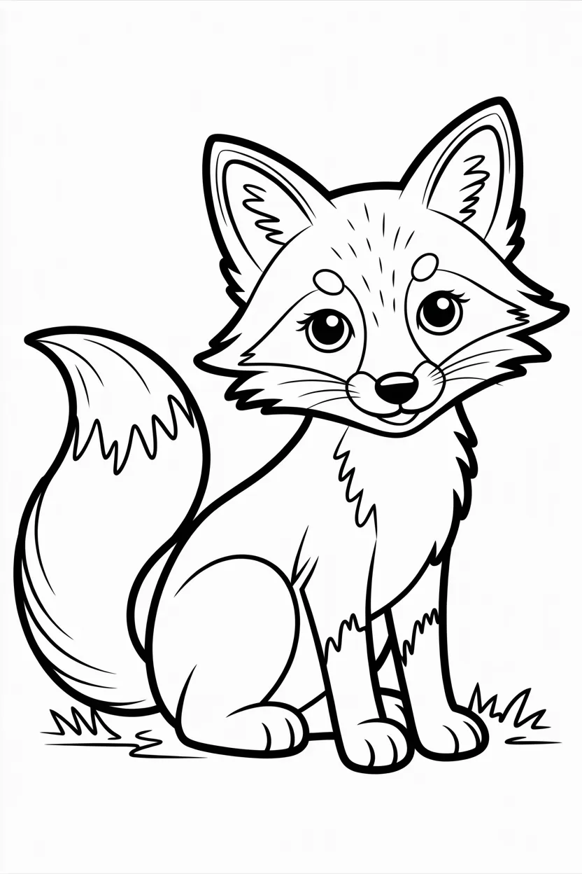 fox coloring pages free printable
