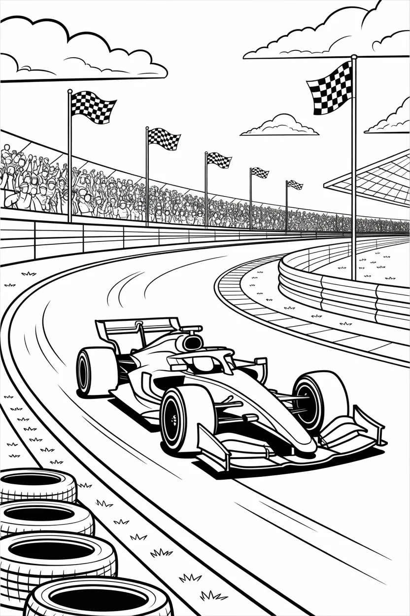 racing cars coloring pages free printable