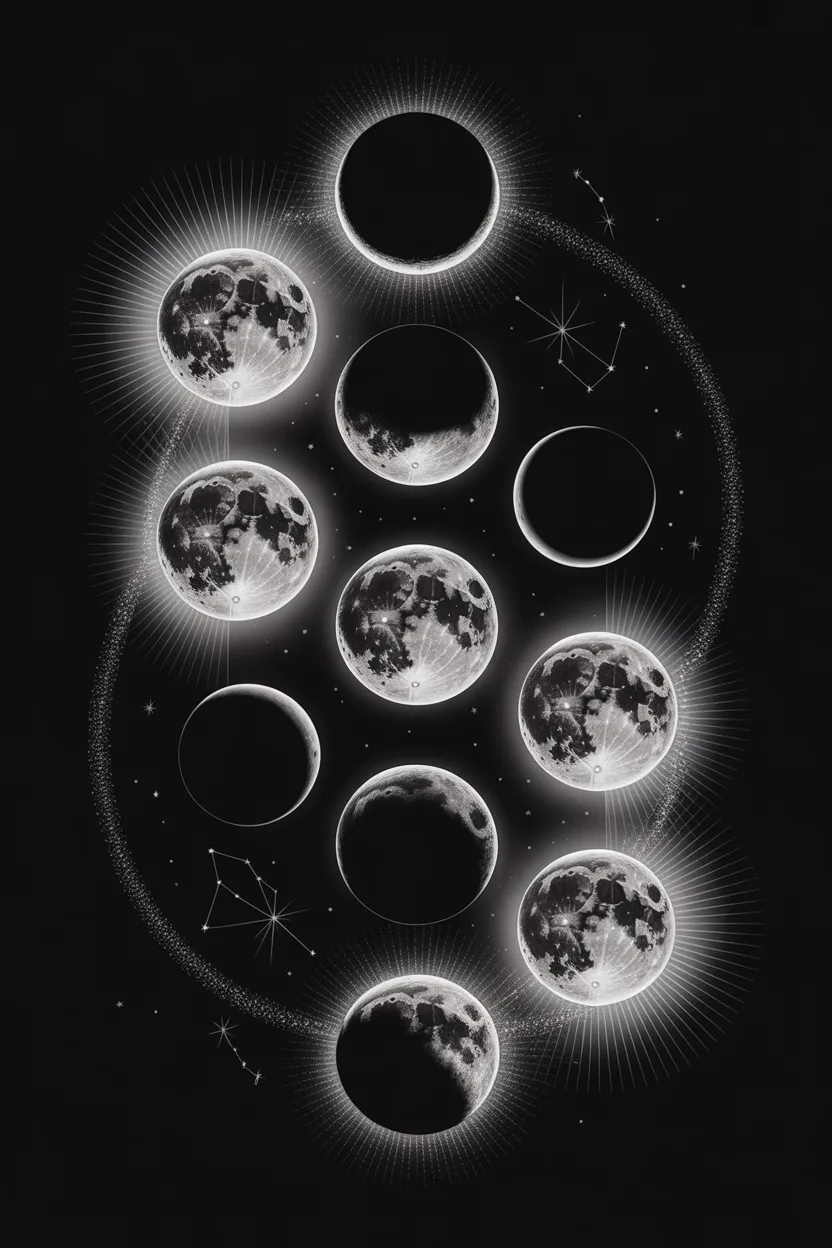 moon phases wallpaper