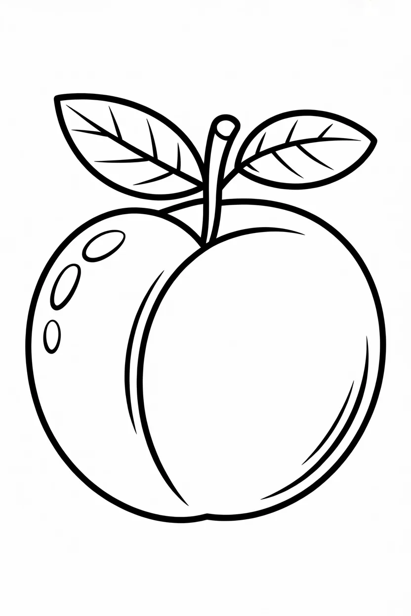 peach fruit coloring pages free printable