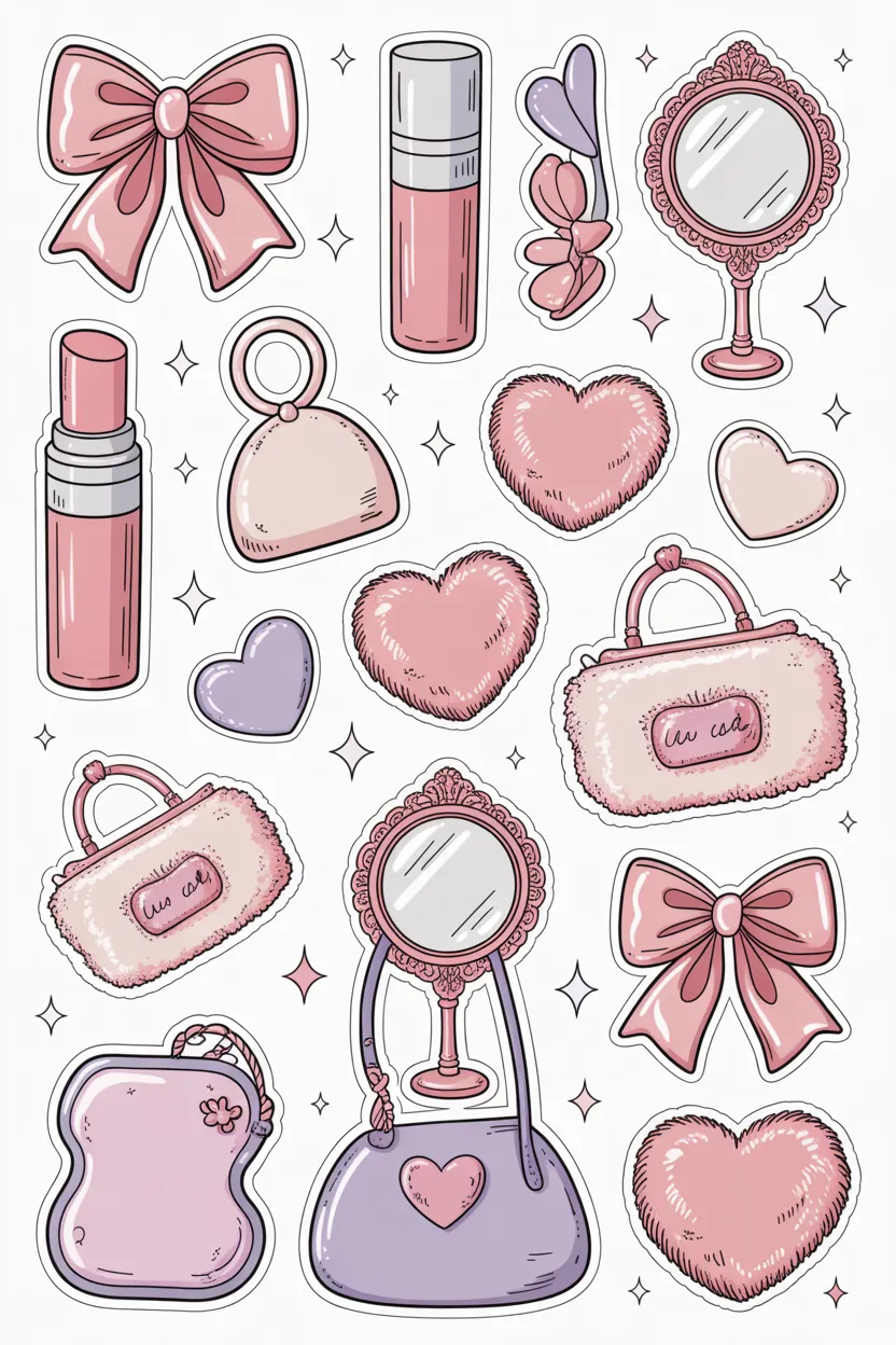 adorable doodle stickers free printable