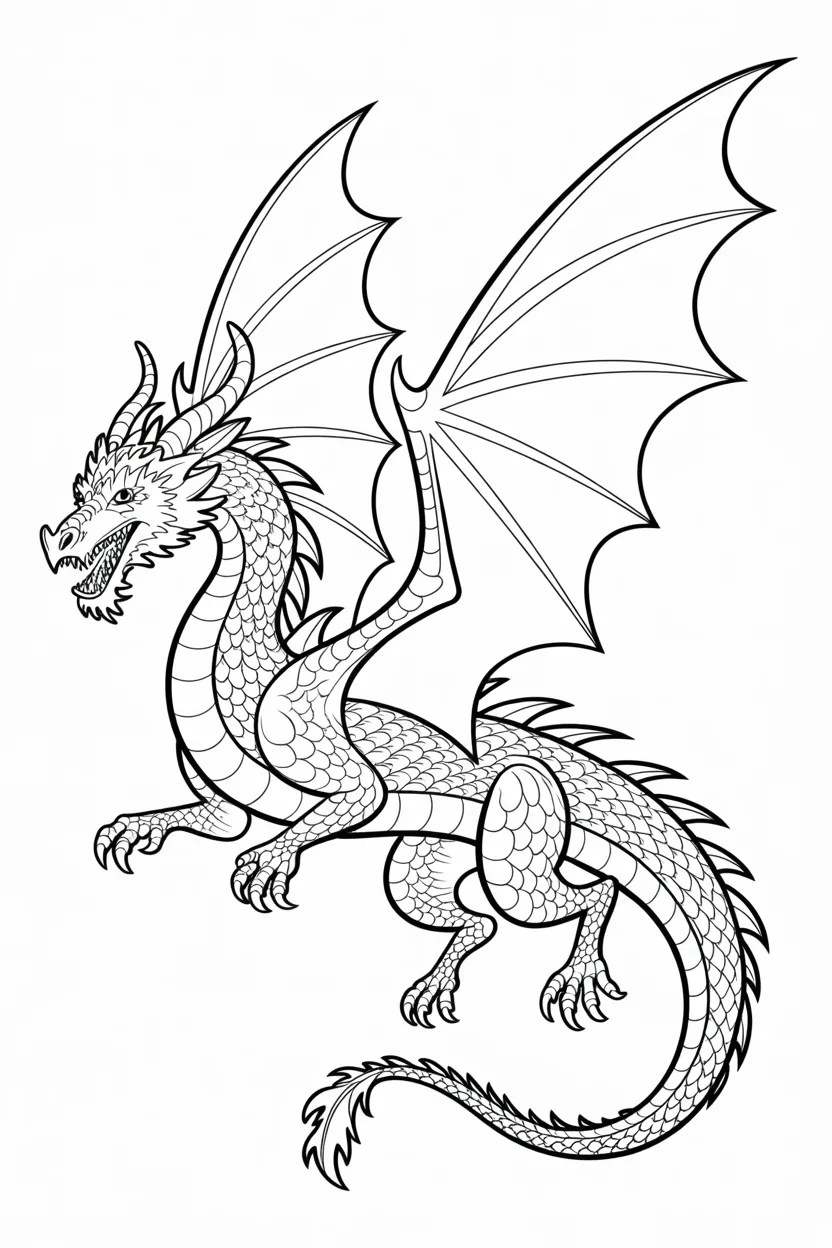 fantasy dragon coloring pages free printable