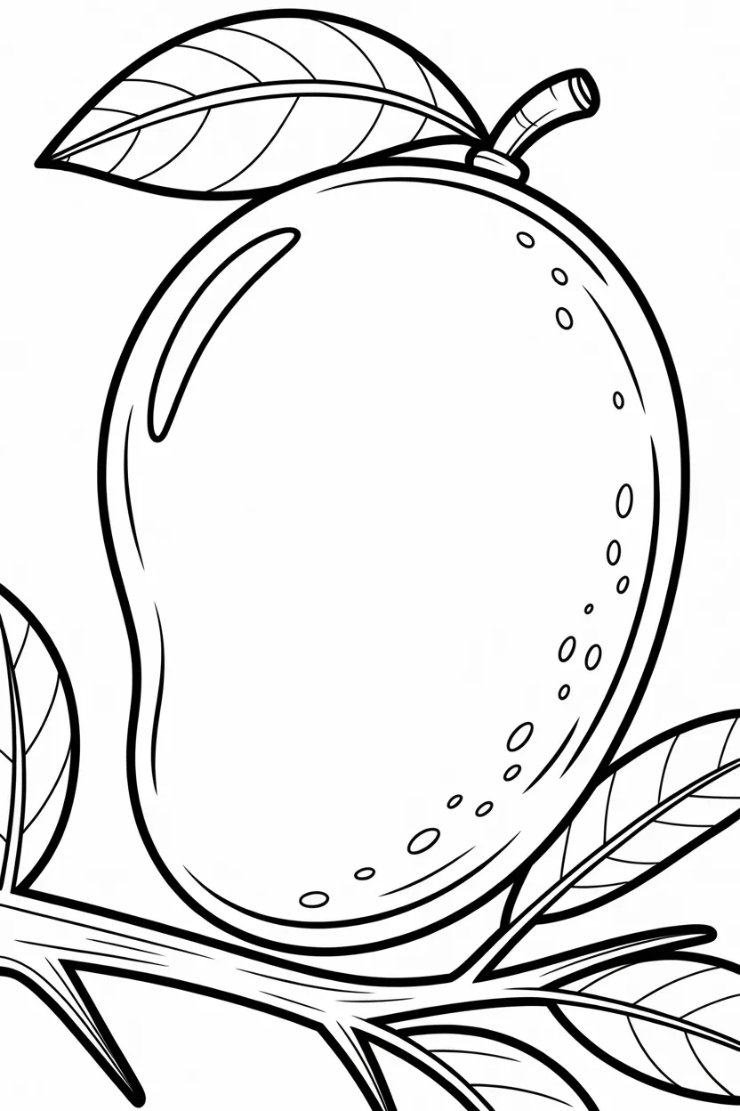 5 Mango coloring pages free printable