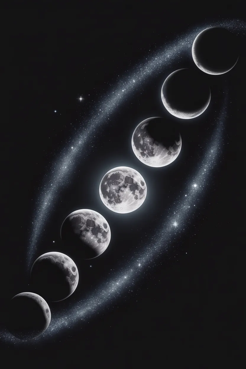 moon phases wallpaper