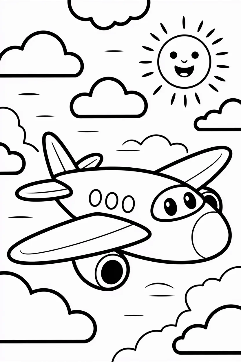 5 Aeroplane coloring pages free printable