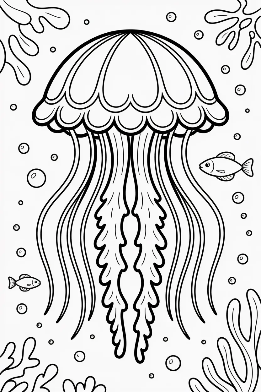 Jelly Fish coloring pages