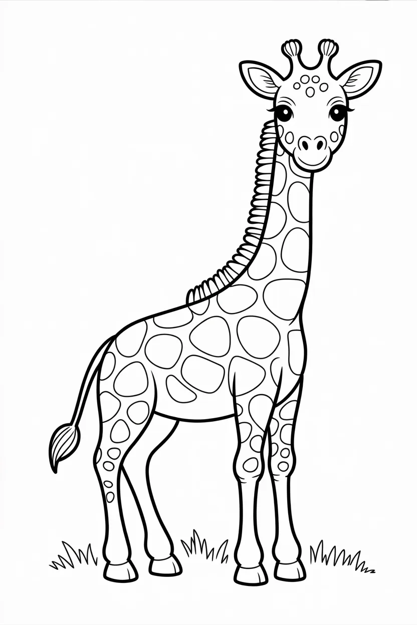 5 Giraffe coloring pages free printable