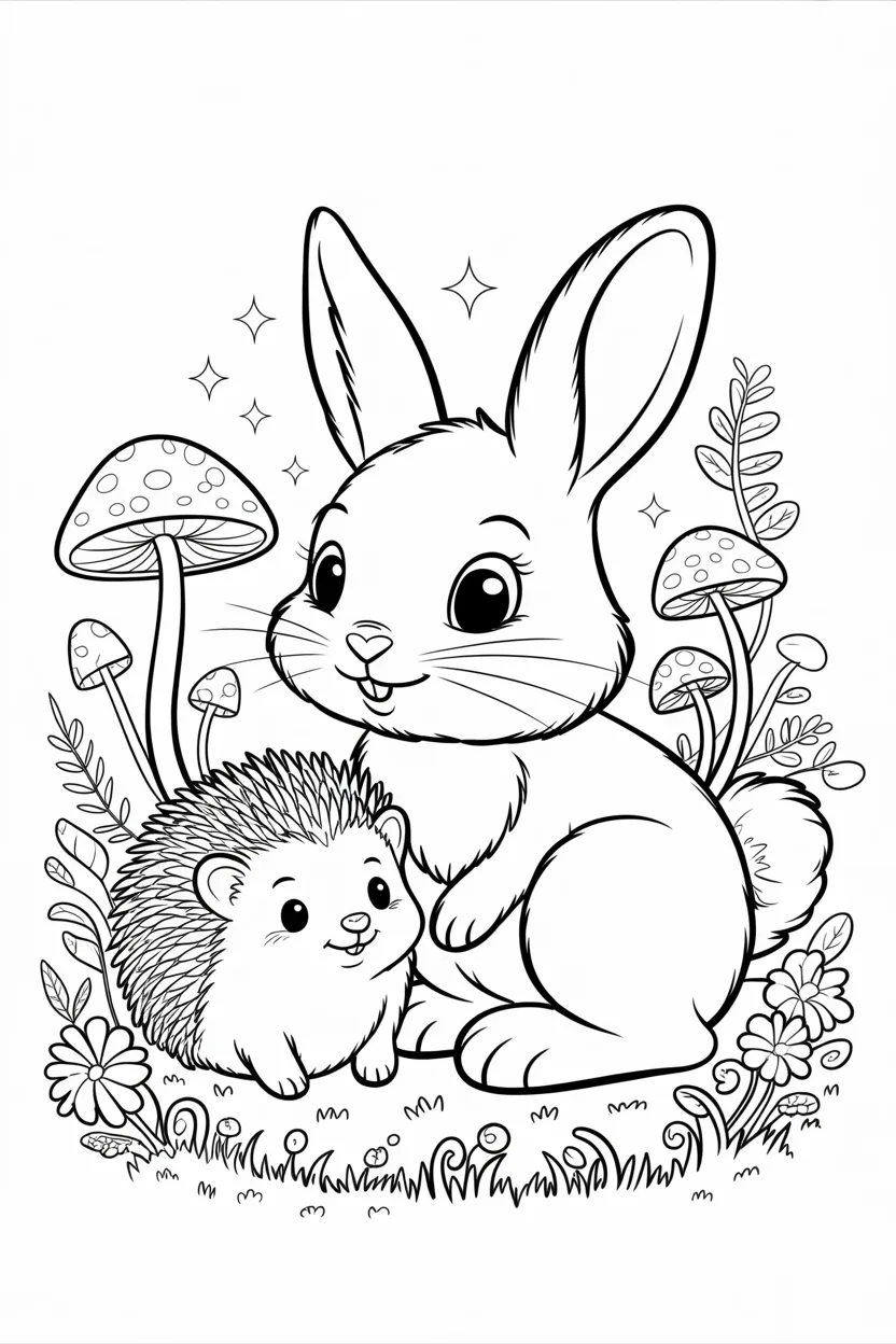 Cute animals coloring pages free printable
