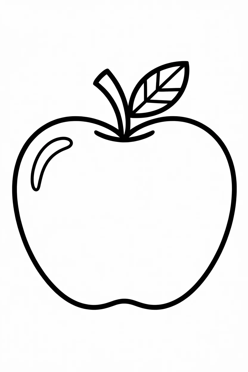 5 Apple coloring pages free printable