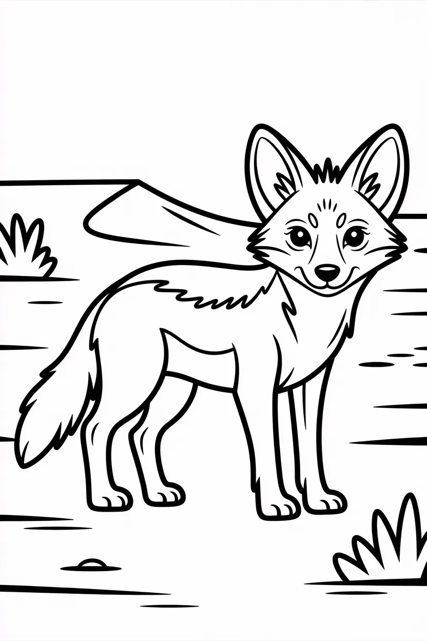 5 Jackal coloring pages free printable
