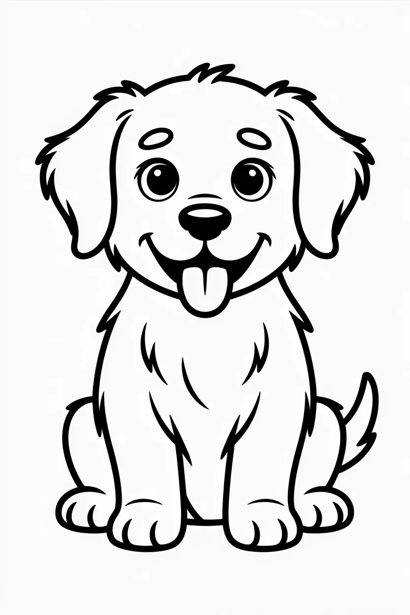 5 Cute Dog coloring pages free printable