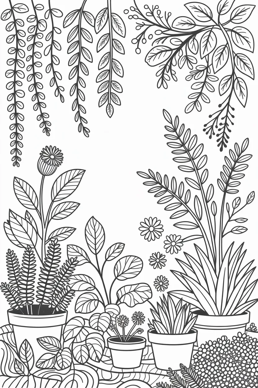 Plants coloring pages