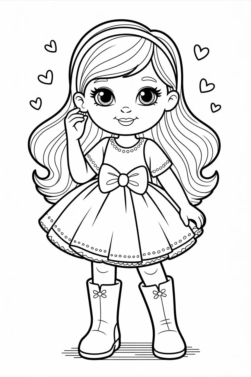 Cute Fashion Girl Coloring Pages Free Printable
