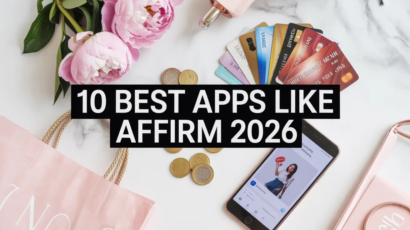 Rose gold smartphone displaying buy now pay later interface with peonies and coins flat lay — best BNPL apps like Affirm