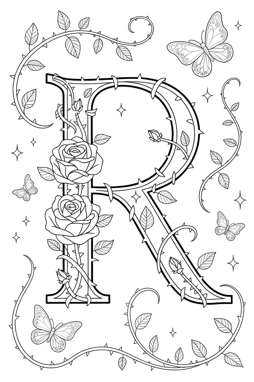 alphabet letter R coloring pages