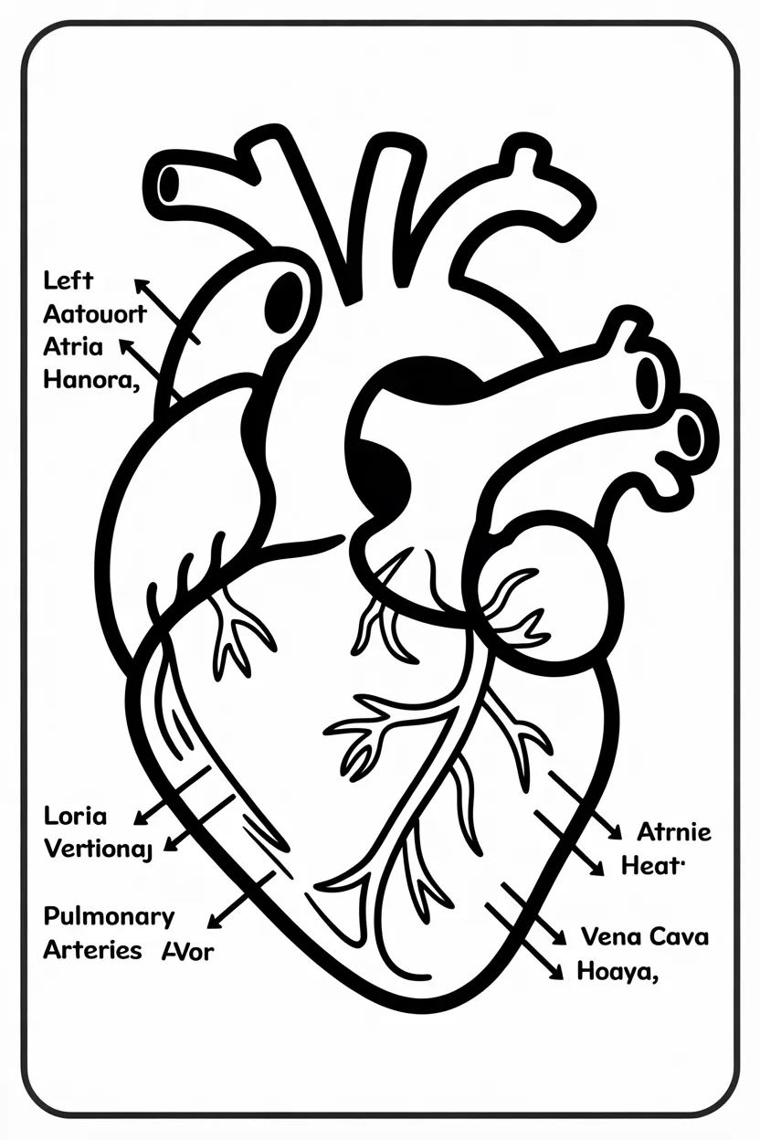 5 Human Heart Coloring Pages Free Printable 