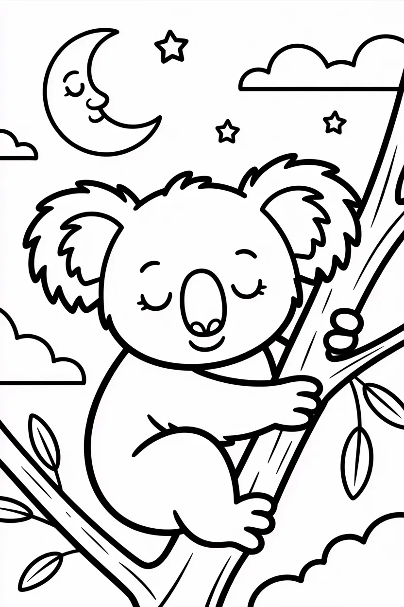 cute koala coloring pages free printable