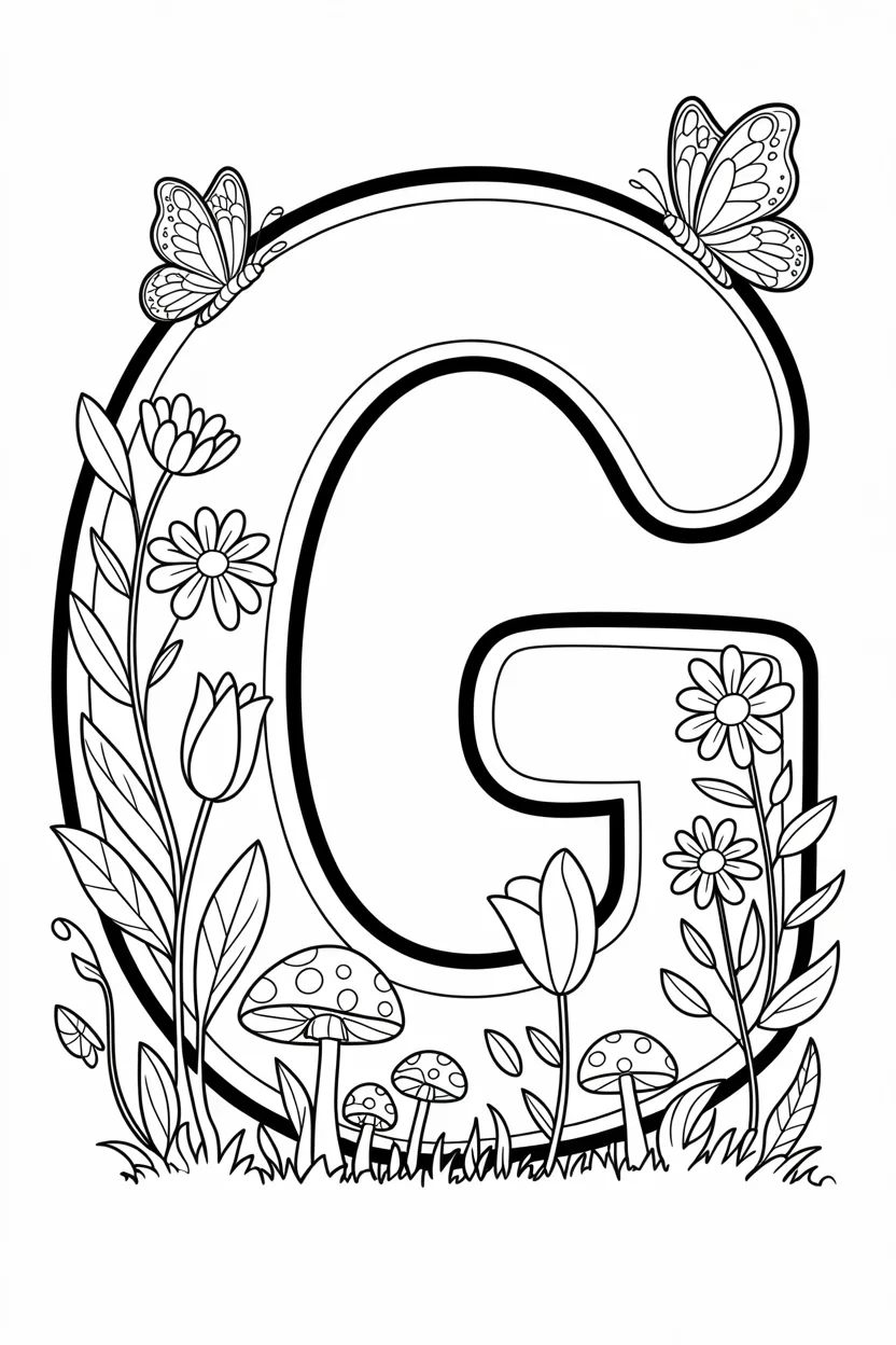 alphabet letter g coloring pages free printable