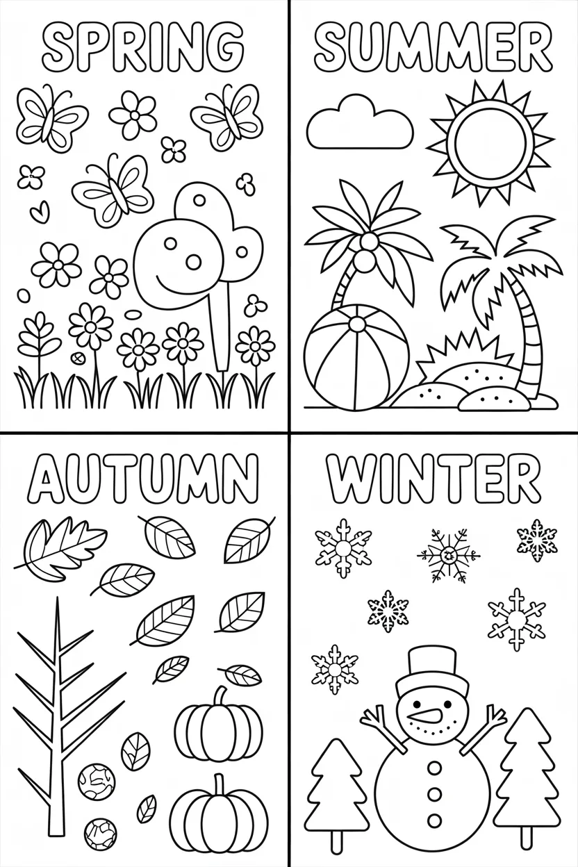 Season coloring pages