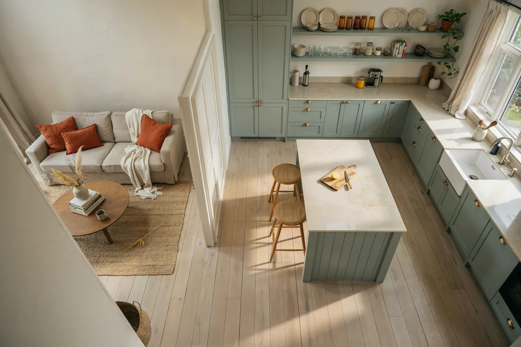 Whole-house farmhouse paint color flow from room to room